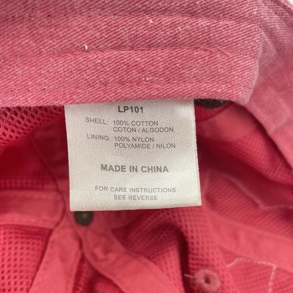 Adams 100% Cotton Pigment Dyed-Cap - LP101- Pink- Louisiana Appliqué-Strap Back